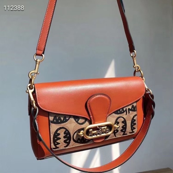 NWT COACH Guang Yu JADE SIG CC REXY Print Flap Shoulder X-body Bag Leather $398 - Picture 1 of 12